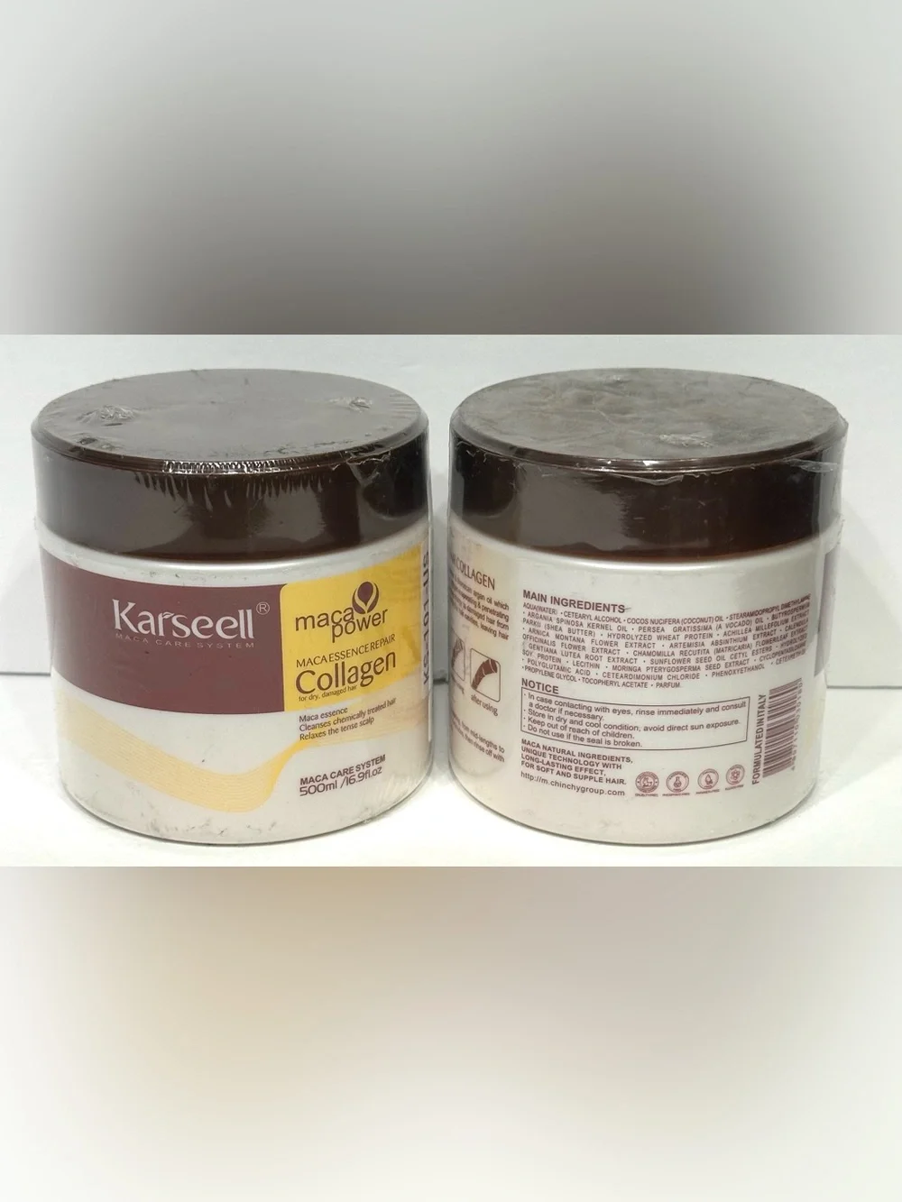 NEW, 2pk Karseell Maca Essence Repair Collagen Hair Mask for Dry Damaged Hair